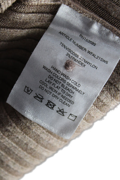 We Wore What Women Brown Crew Neck Cardigan Long Sleeve Size S