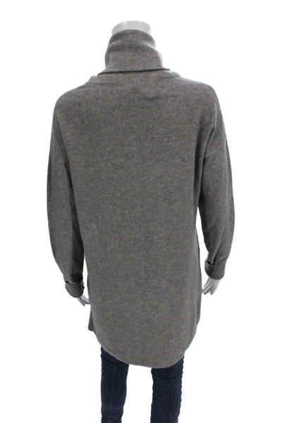 Joie Women Cowl Neck Gray Wool Pullover Sweater Long Sleeve Size M
