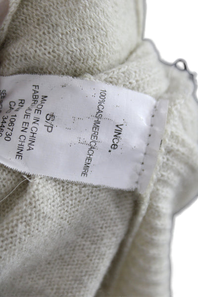 Vince Womens Beige Cashmere V-Neck Cardigan Long Sleeve Size S