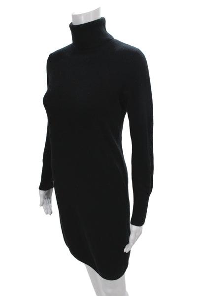 Neiman Marcus Women Black Cashmere Turtleneck Sweater Dress Size S