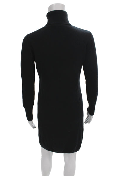 Neiman Marcus Women Black Cashmere Turtleneck Sweater Dress Size S