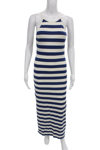 Dolce Vita Womens Blue Striped Halter Bodycon Midi Dress Nautical Size S