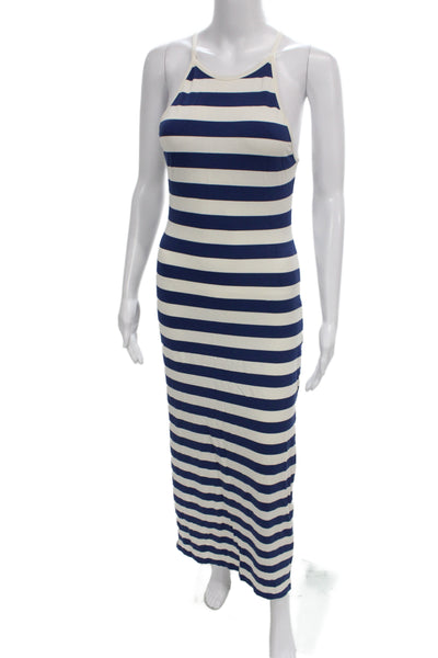 Dolce Vita Womens Blue Striped Halter Bodycon Midi Dress Nautical Size S
