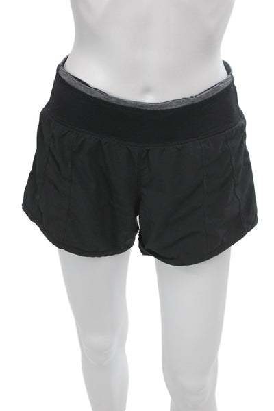 Lululemon Women Athletic Black Shorts Zip Synthetic Size S