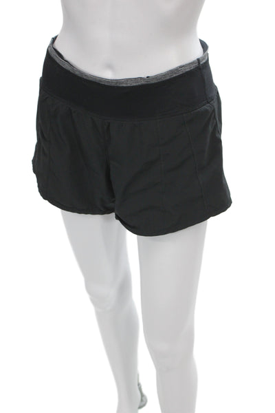 Lululemon Women Athletic Black Shorts Zip Synthetic Size S