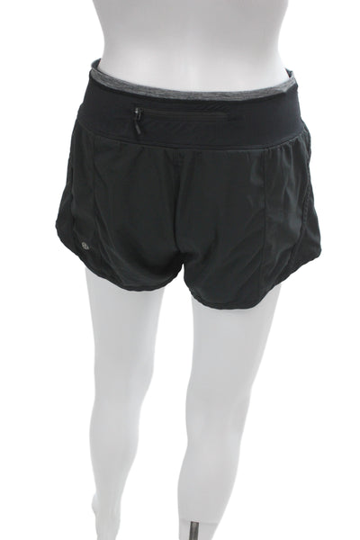 Lululemon Women Athletic Black Shorts Zip Synthetic Size S