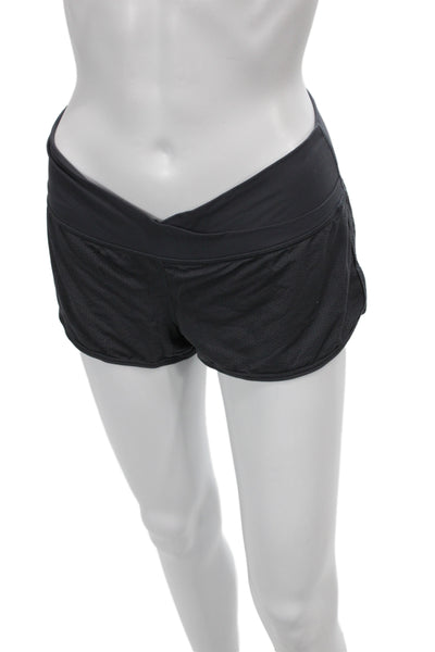 Lululemon Women Athletic Black Synthetic Shorts Size 6