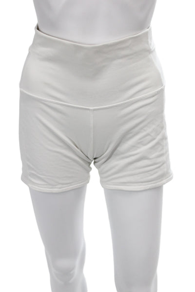 Lululemon Women Athletic Nylon White Shorts Size S