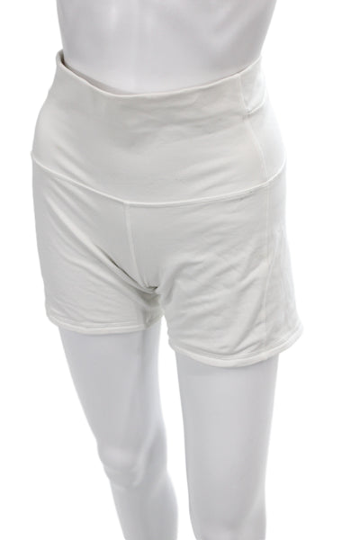 Lululemon Women Athletic Nylon White Shorts Size S