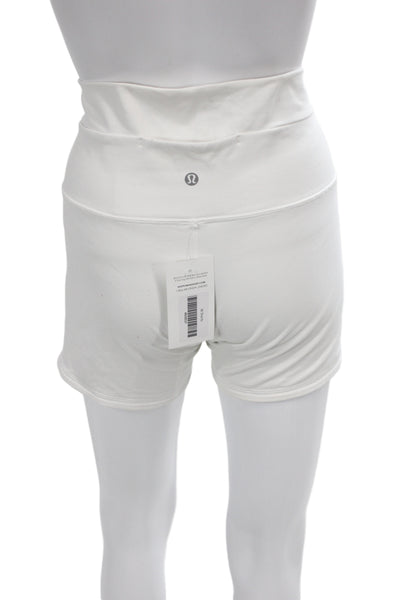Lululemon Women Athletic Nylon White Shorts Size S