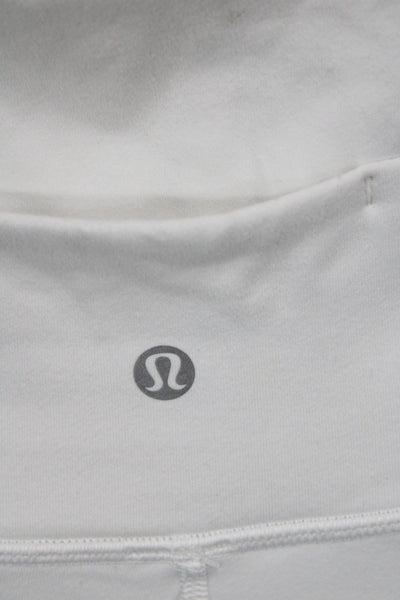 Lululemon Women Athletic Nylon White Shorts Size S