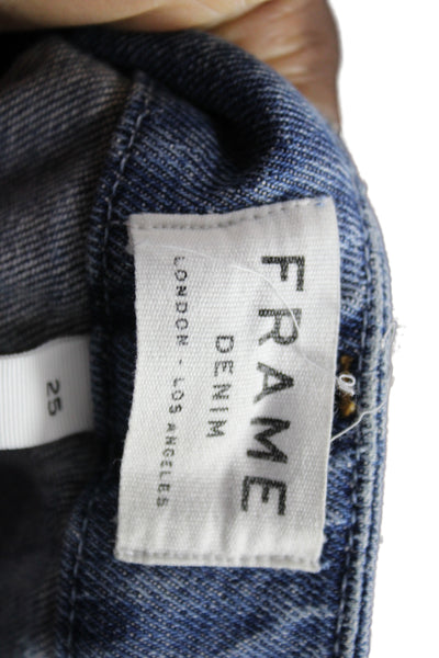 Frame Denim Womens Cropped Mid Rise Blue Jeans Inseam 26 Size 25