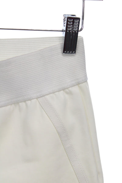 Stella McCartney Womens Ivory Ankle Pants Cotton Pull On Solid Size 40