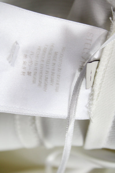 Stella McCartney Womens Ivory Ankle Pants Cotton Pull On Solid Size 40