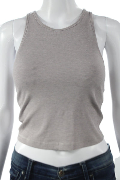 Vuori Womens Ribbed Sports Bra Grey Size Extra Small
