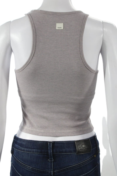 Vuori Womens Ribbed Sports Bra Grey Size Extra Small