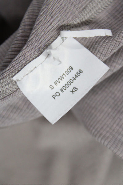 Vuori Womens Ribbed Sports Bra Grey Size Extra Small