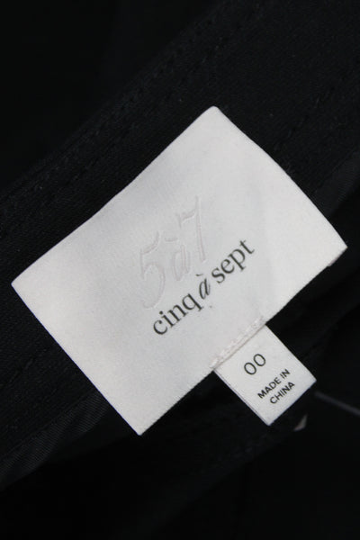 Cinq A Sept Women Dress Pants Black Polyester Zip Size 00