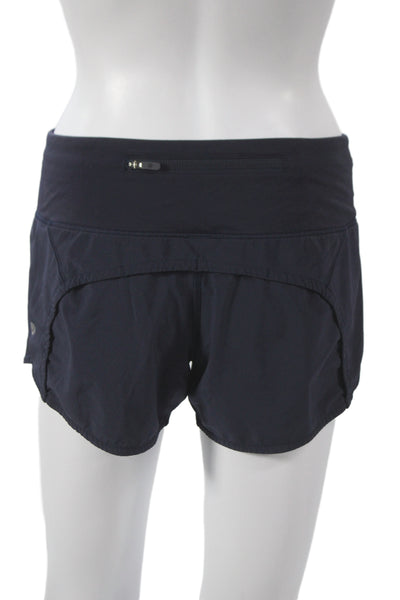 Lululemon Womens Athletic Shorts Black Polyester Zip Size 4