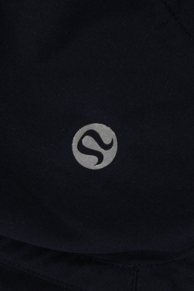 Lululemon Womens Athletic Shorts Black Polyester Zip Size 4