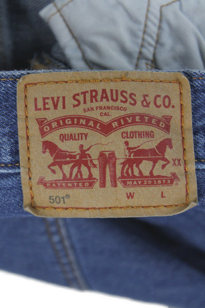 Levi Strauss & Co Women Cut-Off Shorts Blue 100% Cotton Button Size 25