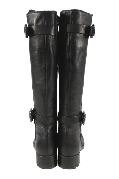 AGL Attilio Giusti Leombruni Womens Knee High Leather Boots Shoes Black Size 6
