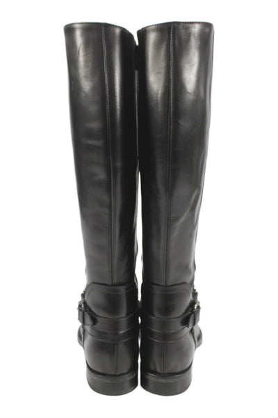 AGL Attilio Giusti Leombruni Womens Leather Knee High Boots Shoes Black Size 6