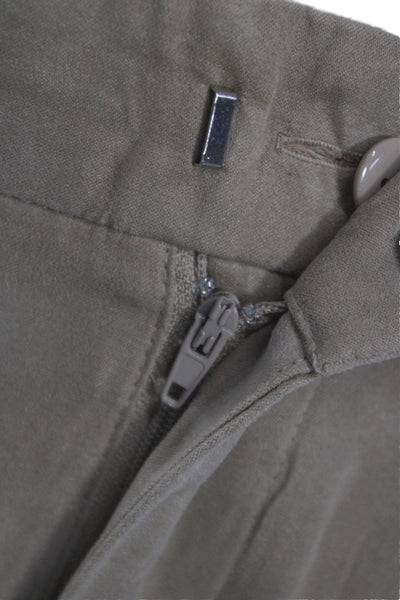 Zara Women Beige Chino Pants Polyester Button Size XS