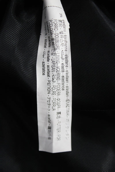 Zara Women Sleeveless Black Basic Jacket Button Acetate Size S