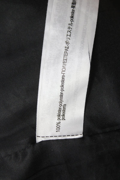 Zara Women Sleeveless Checked Polyester Overcoat Vest Black Size XS