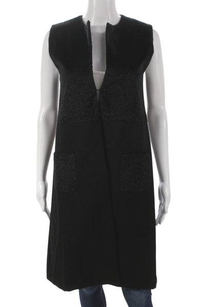 Wear & Flair Women Black Sleeveless Vest Polyester Hook and Eye Size XS