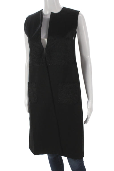 Wear & Flair Women Black Sleeveless Vest Polyester Hook and Eye Size XS