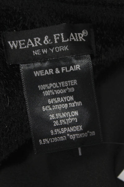 Wear & Flair Women Black Sleeveless Vest Polyester Hook and Eye Size XS