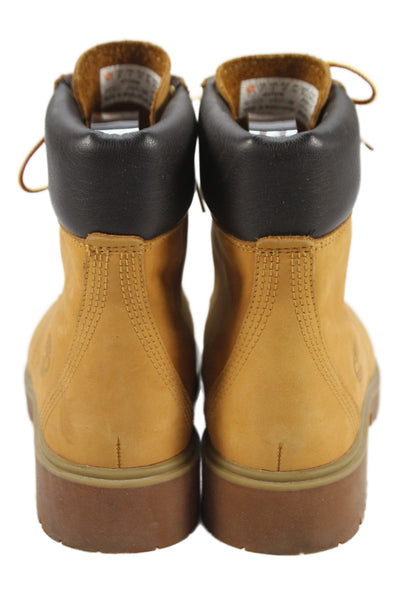 Timberland Womens Leather Lace Up Combat Boots Shoes Brown Size 6
