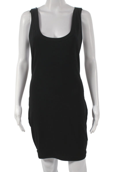 Elizabeth & James Womens Bodycon Black Scoop Neck Knee Length Dress Size M