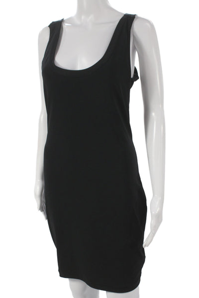 Elizabeth & James Womens Bodycon Black Scoop Neck Knee Length Dress Size M