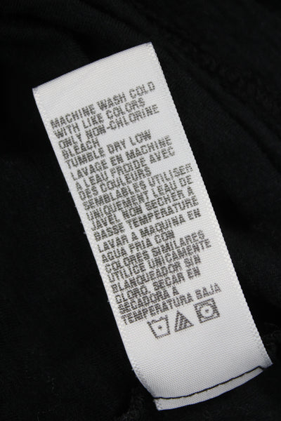James Perse Womens Black T-Shirt Dress Short Sleeve Crew Neck Size 2