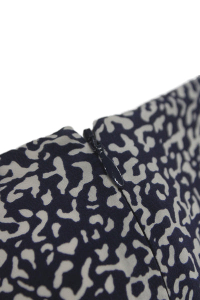 Joie Women Silk Animal Print Romper Scoop Neck Spaghetti Strap Blue Size S
