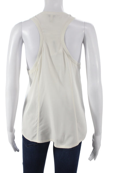 Joie Women Ivory Scoop Neck Sleeveless Basic Tank Pullover Size S
