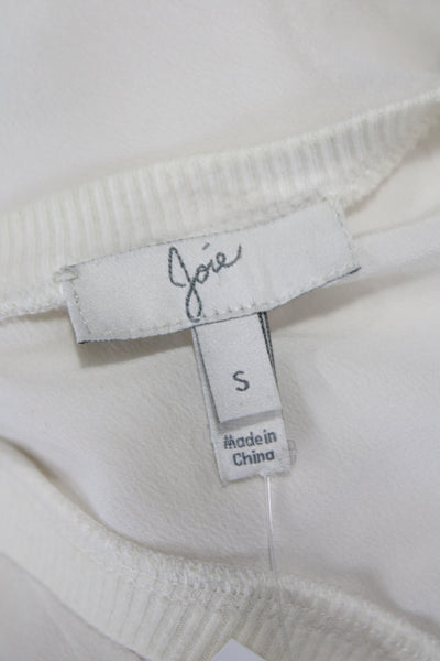 Joie Women Ivory Scoop Neck Sleeveless Basic Tank Pullover Size S