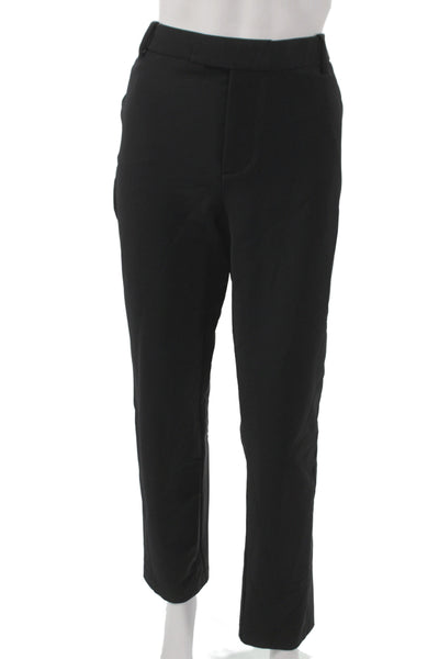 J Brand Women Dress Pants Black Button Front 30 Inseam Size 10