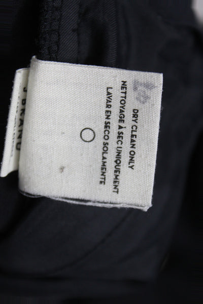 J Brand Women Dress Pants Black Button Front 30 Inseam Size 10