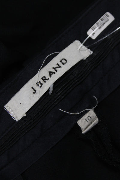 J Brand Women Dress Pants Black Button Front 30 Inseam Size 10