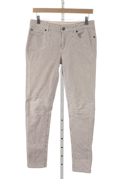Louis Vuitton Womens Ankle Pants Multicolor Striped Cotton Mid Rise Size 40