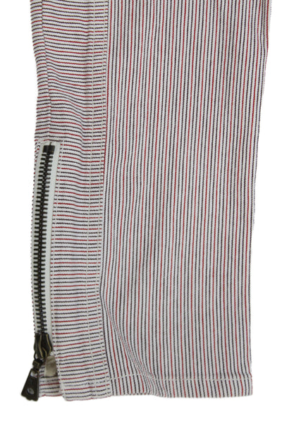 Louis Vuitton Womens Ankle Pants Multicolor Striped Cotton Mid Rise Size 40