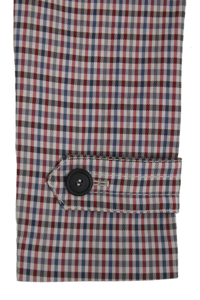 Prada Women Overcoat Plaid Multicolor Button Polyester Long Sleeve Size 40