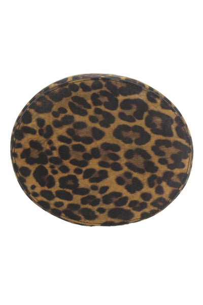 Gianvito Rossi Womens Sienna Leopard Print Bucket Handbag Brown