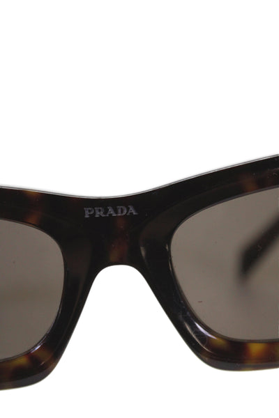 Prada Womens Tortoise Print Symbole PR13ZS Sunglasses Brown 140MM