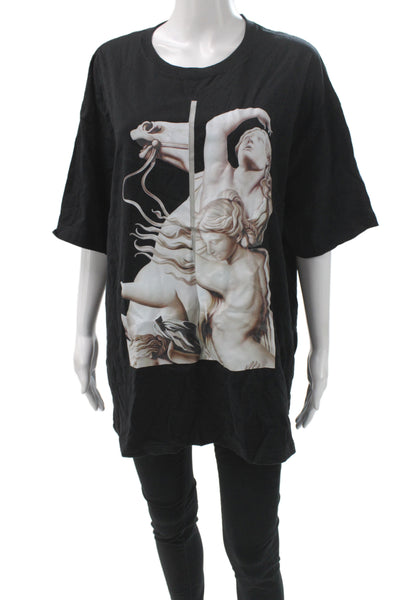 Bella + Canvas Unisex Basic Black Cotton Crew Neck Graphic T-Shirt Size XL