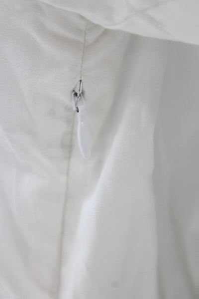J Crew Collection Womens White Cotton Shirt Dress Short Sleeve Size 8